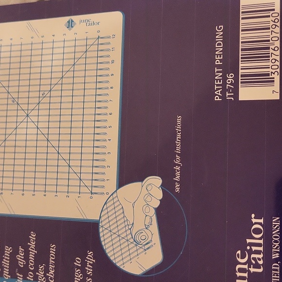 NWT June Tailor shrt cut cutting guide for crafts, quilting, squares, triangles - Picture 6 of 14